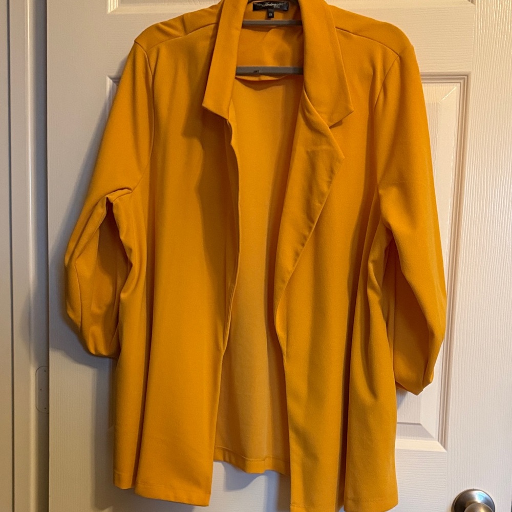 ANDREE BY UNIT Mustard Open Blazer